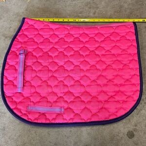 Pink all purpose English saddle pad used